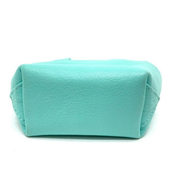 Authentic DIOR CD logo Micro bag Mini pouch charm Hand Bag Leather Turquoise - Picture 6 of 10